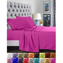 Breathable & Cooling Sheets - Hotel Luxury Bed Sheets - Extra Soft - Deep Pockets - Easy Fit - 6 Piece Set - Queen Hot Pink