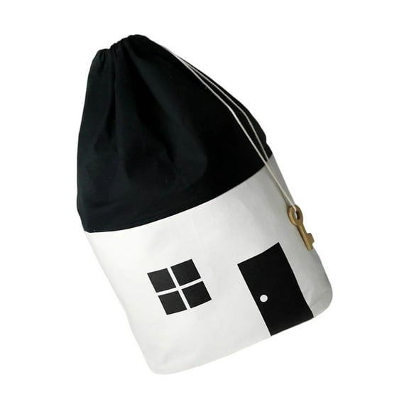 Breathable Cotton Fabric Storage Container For Children's Room Toy Collection Practical Drawstring Closure Bag