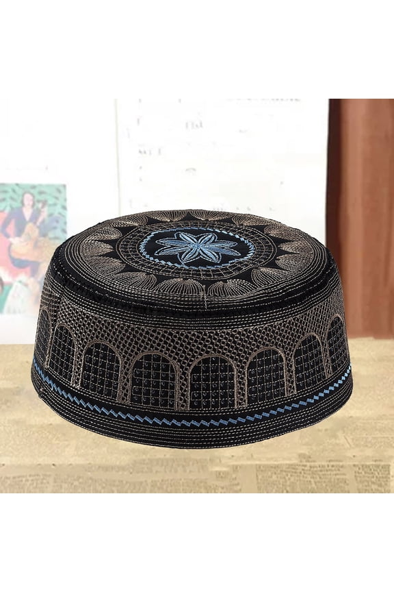 Breathable Cotton Flat Bomber Cap for Men Exquisite Embroidery Detail Lightweight Modest Daily Headwear Accessory