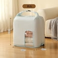 thumbnail image 1 of Breathable Cotton Quilt Storage Bag with Clear Window Large Bedding Organizer for Comforters Blankets Closet, 1 of 7