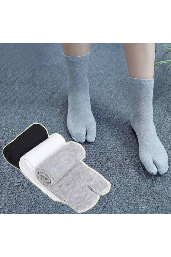 Breathable Cotton Split Toe Socks for Men and Women Flexible Elastic Flip Flop Design