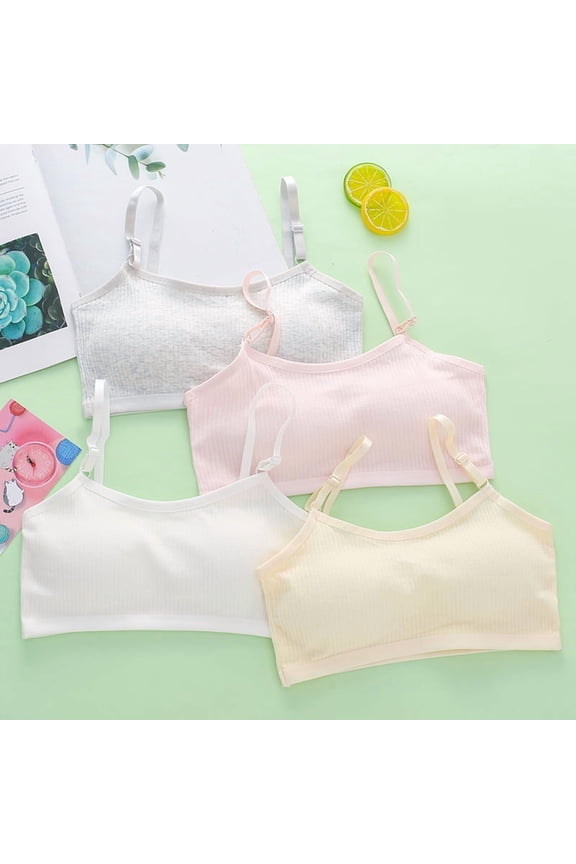 Breathable Cotton Training Bra for Girls: Seamless and Tagless Design with Minimal Padding, Wireless Support, Adjustable Back Closure and Straps for a Perfect Fit