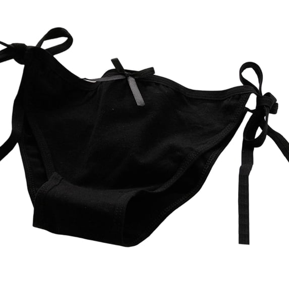 Breathable Cotton Triangular Underwear For Women Side Ties Design Lingerie Briefs Low Waist Bowknot Panties Thongs