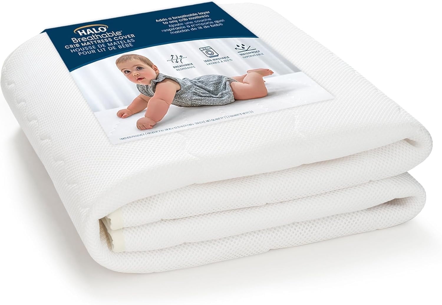 HALO Breathable Crib Mattress Cover