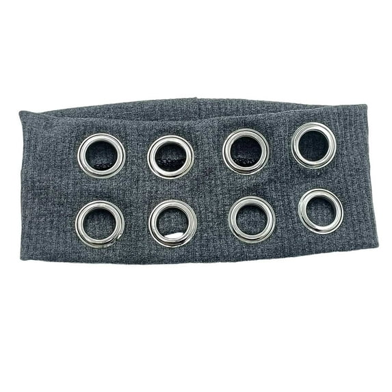Breathable Cutout Headband with Metal for Women Stretchy Wide Fashion Accessory Punk Style for All Hair Types