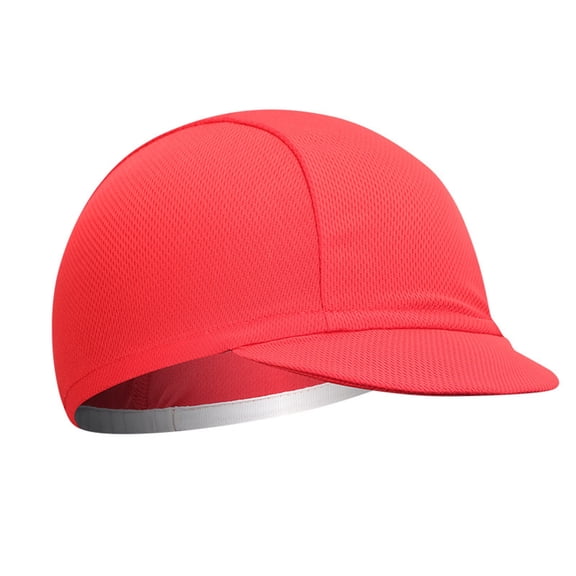 Breathable Cycling Baseball Hat with Under Helmet Liner Design, Oversize Outdoor Bike Cap with Visor for Sun Protection, Large Cooling Helmet Liner for Men and Women Summer Riding,Red
