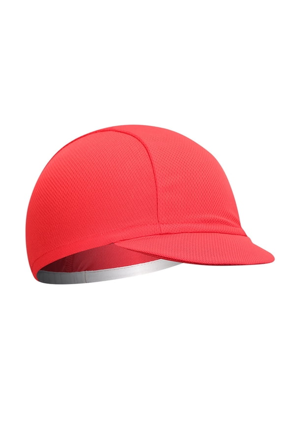 Breathable Cycling Baseball Hat with Under Helmet Liner Design, Oversize Outdoor Bike Cap with Visor for Sun Protection, Large Cooling Helmet Liner for Men and Women Summer Riding,Red