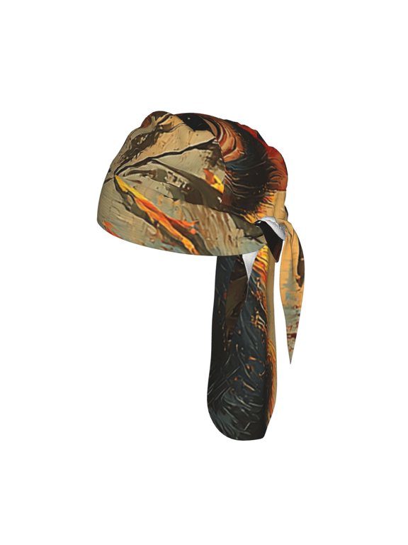 Breathable Cycling Cap Mesh Skull Cap Sweatband Adjustable Unisex Headwrap for Outdoor Activities, Cute Monkey Retro