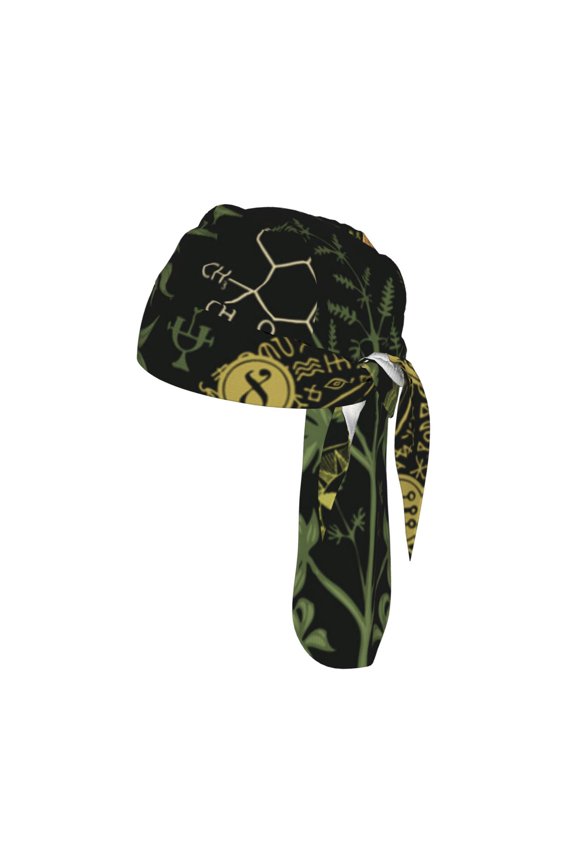 Breathable Cycling Cap Mesh Skull Cap Sweatband Adjustable Unisex Headwrap for Outdoor Activities, Leaves Legalize Retro