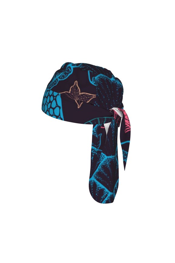 Breathable Cycling Cap Mesh Skull Cap Sweatband Adjustable Unisex Headwrap for Outdoor Activities, Sea Turtle Shells Starfish