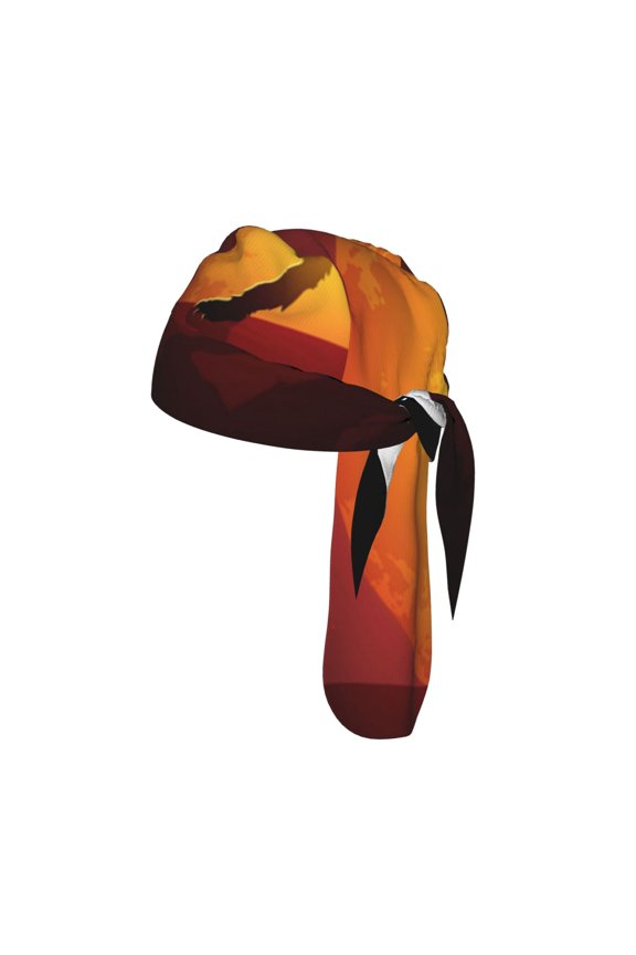 Breathable Cycling Cap Mesh Skull Cap Sweatband Adjustable Unisex Headwrap for Outdoor Activities, Werewolf Howling Red Full Moon