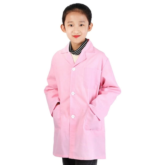 Breathable Doctor Coat for Kids Role Playing Soft Cotton Multi Color Option