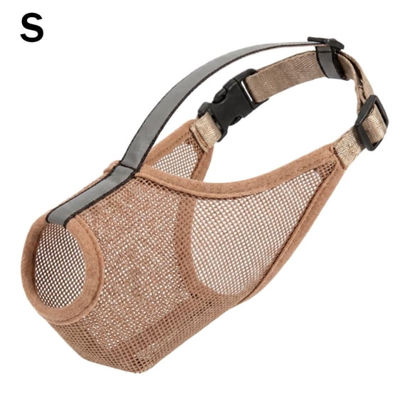 Breathable Dog Muzzle for Small to Large Dogs, Anti-Biting & Anti-Licking Soft PVC Mesh Muzzle with Reflective Strip for Safe Nighttime Walks