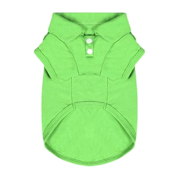 Breathable Dog T Shirt Cotton Blend Pet Sports Shirt with Classic Collar for Small Medium Dogs Cats