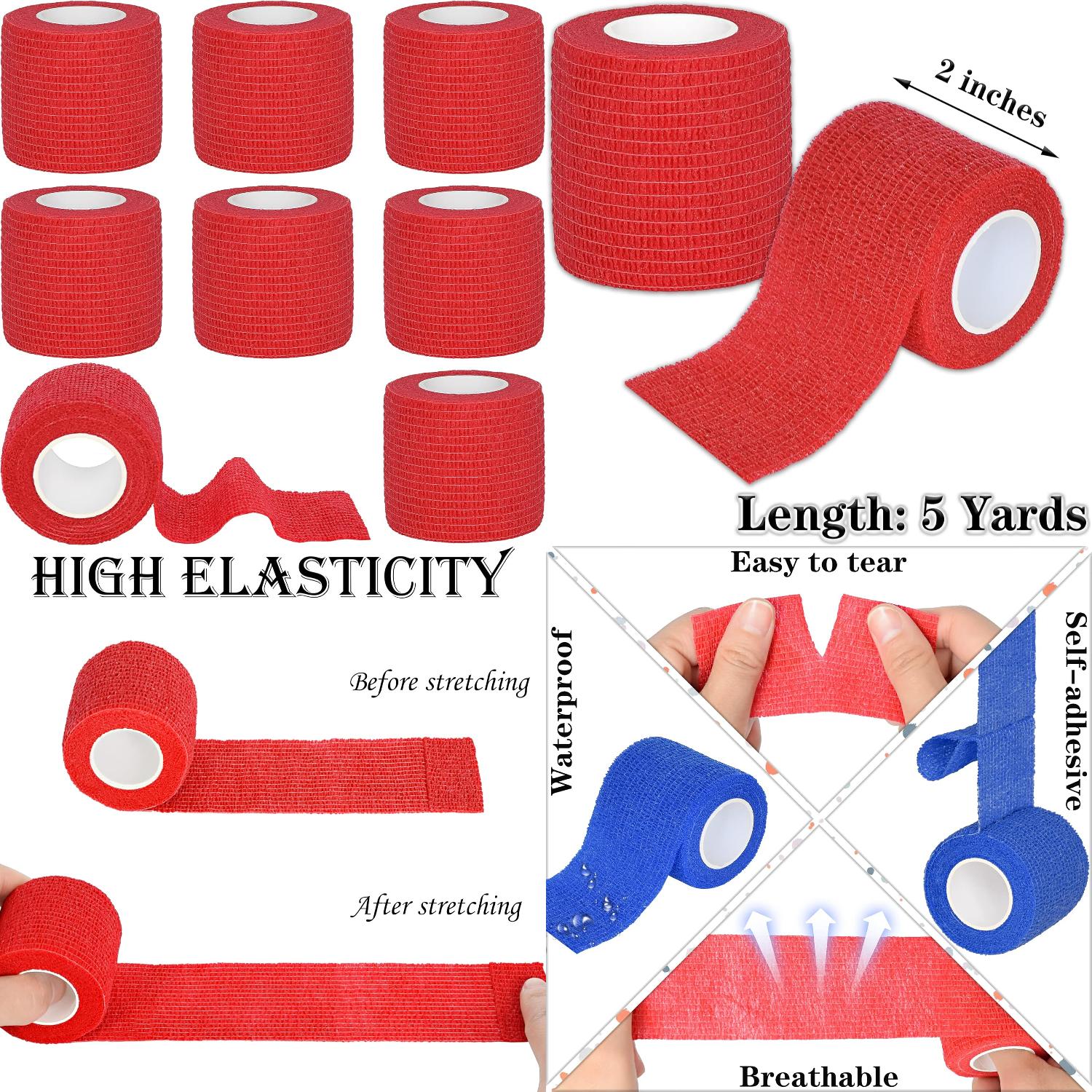 Breathable and Elastic 2Inch x 5 Yards Self Adherent Cohesive Bandage