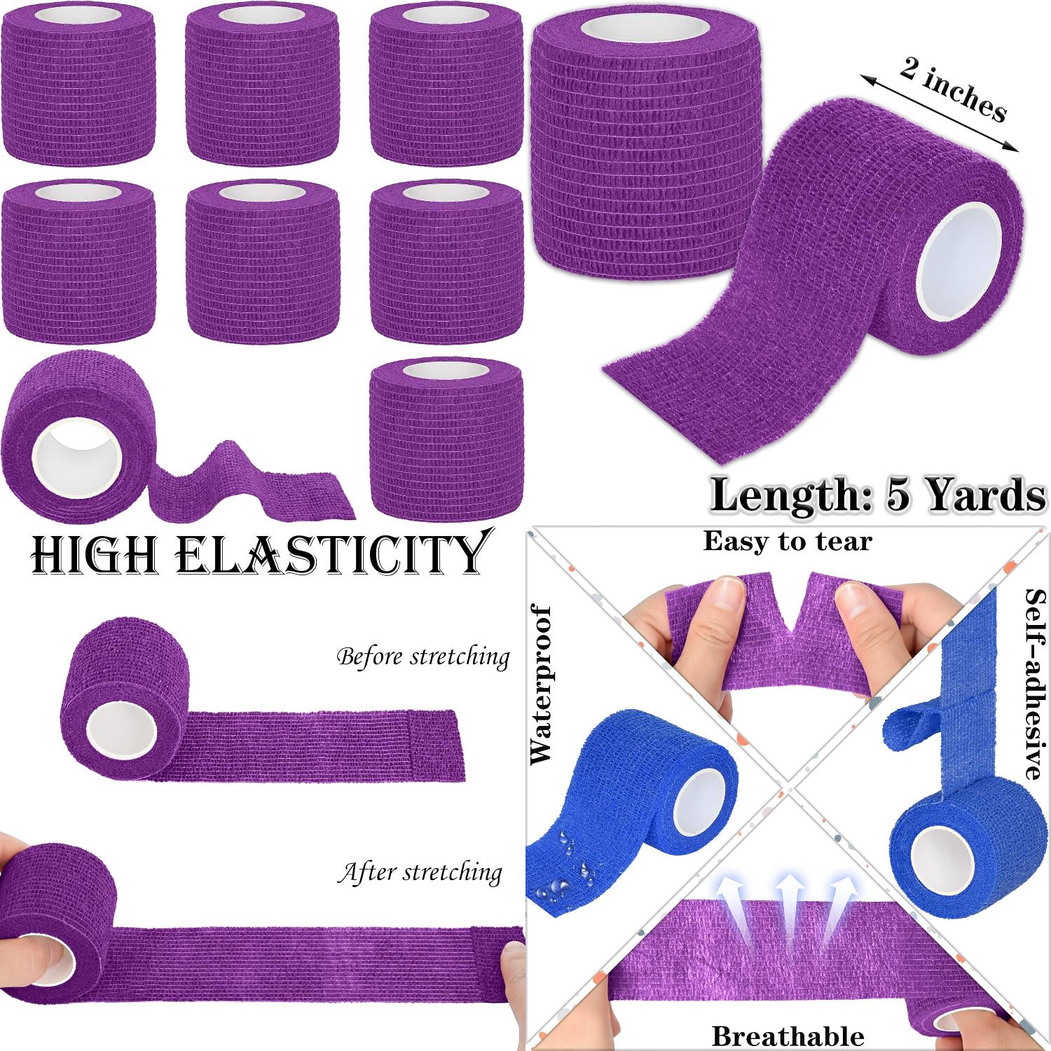 Breathable and Elastic 2Inch x 5 Yards Self Adherent Cohesive Bandage