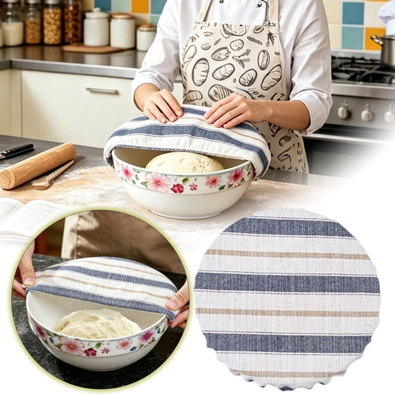 Breathable Elastic Fabric Bowl Cover, Reusable Dough Proofing Lid Matching Bowl Covers And Bread Proofing Cover For Home Sourdough Baking Fruit Fresh Storage
