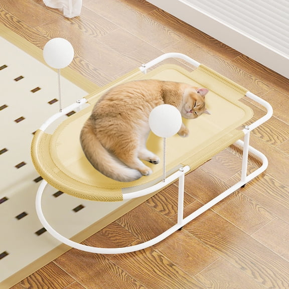 Breathable Elevated Pet Bed Mesh Iron Frame Raised Cooling Cot for Cats Small Dogs Heavy Duty