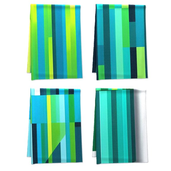 Breathable Ethnic Boho Bathroom Towel, Durable Boho Shapes Dynamism Dishtowel, Comfortable Scandinavian Kitchen Accessories, for Dressing Room Outdoor Bathroom Washroom Gym Deco (4Pcs 16x24in)