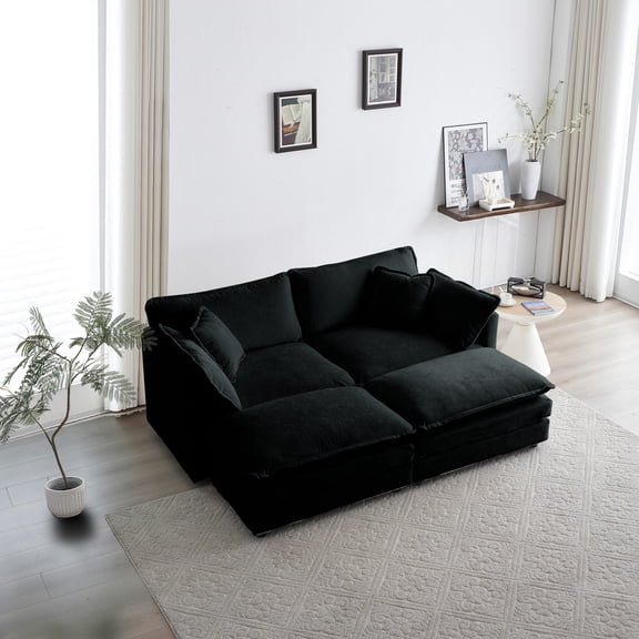 Breathable Fabric 4 - Piece Sectional Sofa / Re - assemble for Different Home Scenes