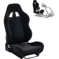 thumbnail image 1 of Breathable Fabric Racing Simulator Seat, Adjustable Reclining Gaming Seat with Double Locking Slides, 1 of 9