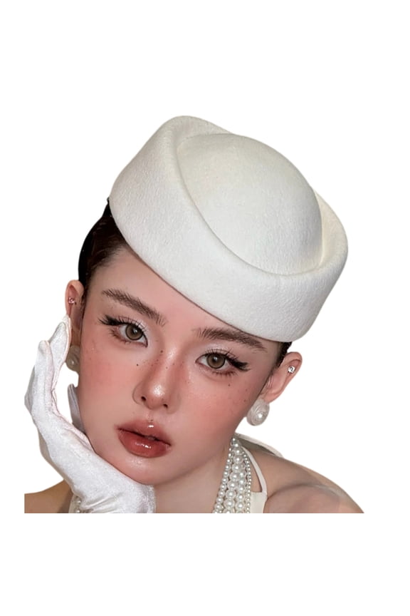 Breathable Felt Cloche Hat Charm Elegant Headpiece Bonnet for Women Casual and Formal Occasion