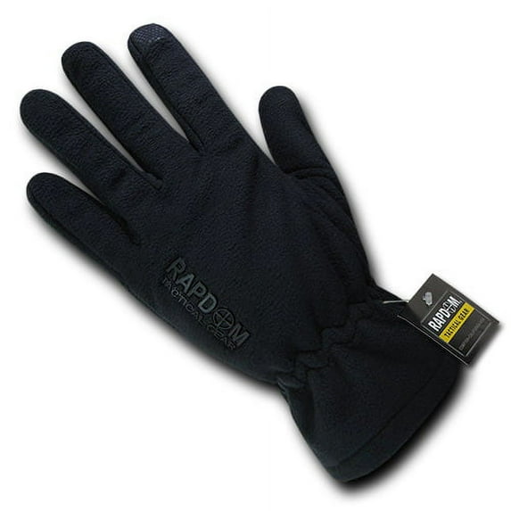 Breathable Fleece Gloves, Black, S