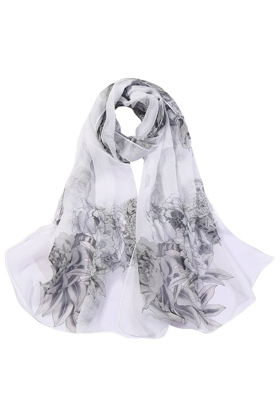 Breathable Floral Wrap Scarf Women's Fashionable Sun Protection Shawl