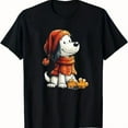 thumbnail image 1 of Breathable Funny Turkey Christmas Graphic Tee T Shirt Top Short Sleeve Round Neck Black S-5XL, 1 of 5
