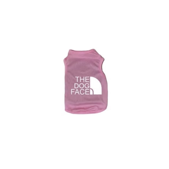 Breathable Polyester Graphic Print Dog T-Shirt, Pink, S