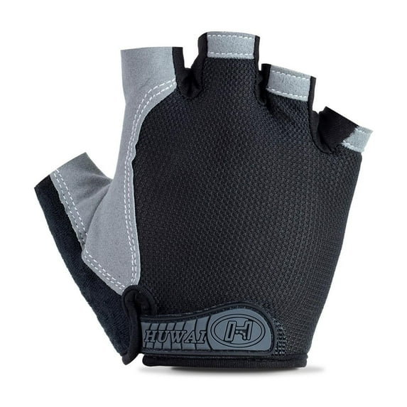 Breathable Half-Finger Cycling Gloves for Men And Women – Padded Fitness Gloves for Biking, Gym, Yoga, And Wheelchair Use, Sweat-Absorbent And Anti-Slip(Black S 1Pcs) Eactix