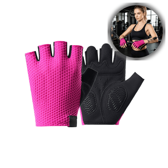 Breathable Half Finger Gloves for Fitness & Cycling - Non-Slip Palm, Reinforced Protection, Adjustable Wrist, Comfortable Multi-Scenario Workout Gear
