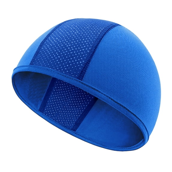 Breathable Helmet Liner Cap - Quick-Dry Mesh Skull Cap for Cycling, Running & Outdoor Sports, Fits Under Helmets-Blue