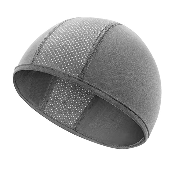 Breathable Helmet Liner Cap - Quick-Dry Mesh Skull Cap for Cycling, Running & Outdoor Sports, Fits Under Helmets-Gray