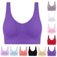thumbnail image 1 of Breathable High Impact Sports Bras for Women Wireless Push Up Summer Yoga Workout Cooling Mesh Supprotive Comfy Bra,Purple,34, 1 of 6