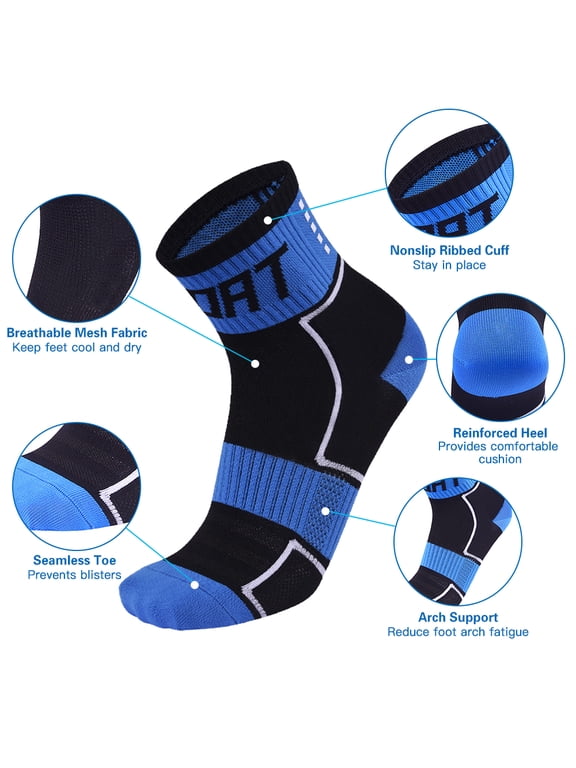 Breathable High-Visibility Reflective Cycling Socks for Men and Women, Moisture-Wicking Athletic Wear for Bike Riding and Night Running, Green, Size Medium (9.5 inches / 24.1 cm)