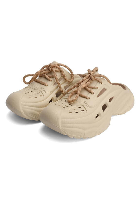 Men's Lace-Up Platform Sandals, Waterproof Summer Sandals for Outdoor Beach