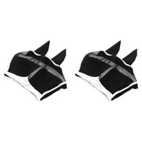 Breathable Horse Fly Mask with Full Ears Protection, Smooth Elastic UV Shield for Summer, Blocks Flies and Sun for Riding, Training and Pasture, Comfort Fit
