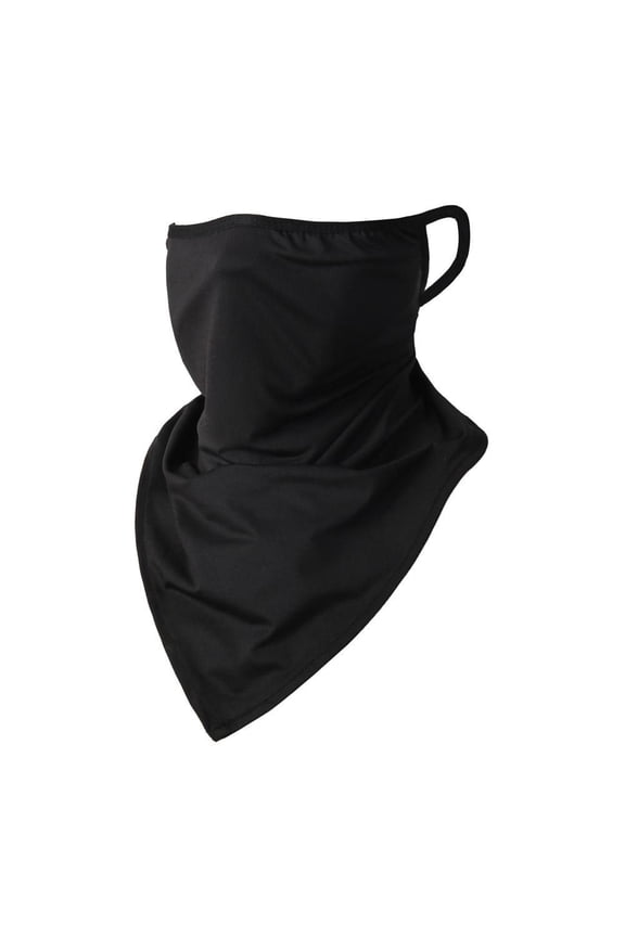 Breathable Ice Silk Face Mask Snood Scarf with Hanging Ear Loops for Men & Women - Sun Protection Neck Gaiter for Cycling, Hiking, Outdoor Sports