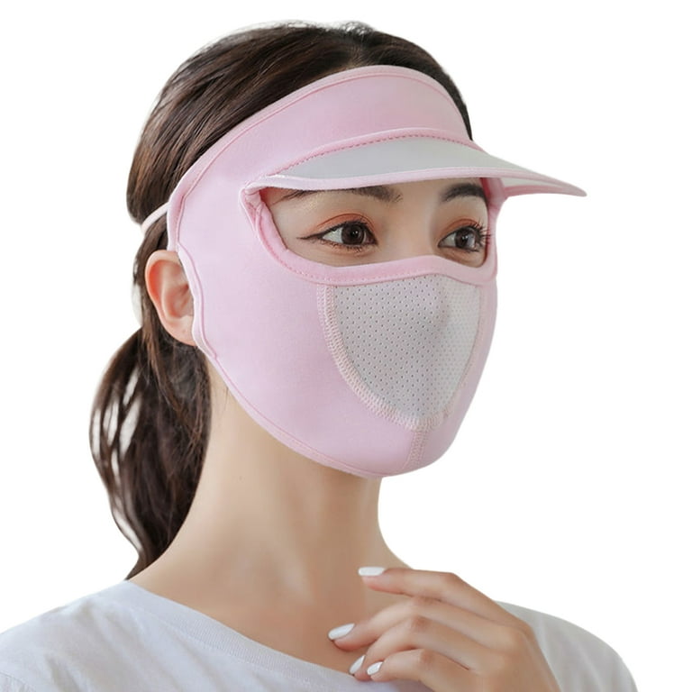 Breathable Ice Silk Full Face Mask Sun Protection Sun Hat for
