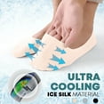 thumbnail image 1 of Breathable Ice Silk Low Cut Socks Non Flat Boat Liner For Men Women, Beige, 1 of 3