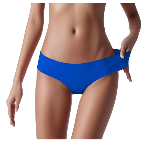 Breathable Ice Silk Women's Underwear – Solid Color Midwaist Cheeky Panties with Tummy Control, Soft No-Show Eversoft Design