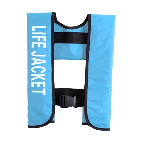 Breathable Inflatable Paddleboard Vest, 300D Waterproof Life Jacket, Reflective Buoyancy Aid for Boating Water Sports (Sky Blue)