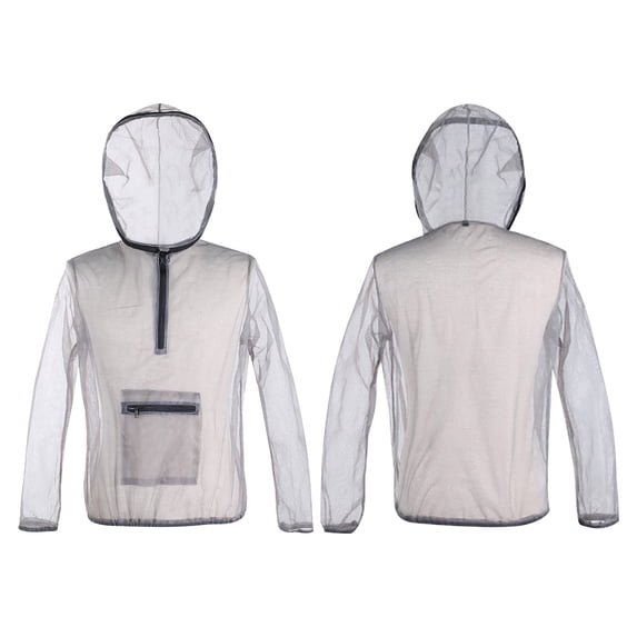 Breathable Insect-Resistant Jacket with Hood for Outdoor Protection Against Mosquitoes and Bugs