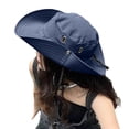 thumbnail image 1 of Breathable Jungle Safari Boonie Hat Wide Brim Sun Protection Cap Adjustable Chin Strap for Outdoor Hiking, 1 of 7