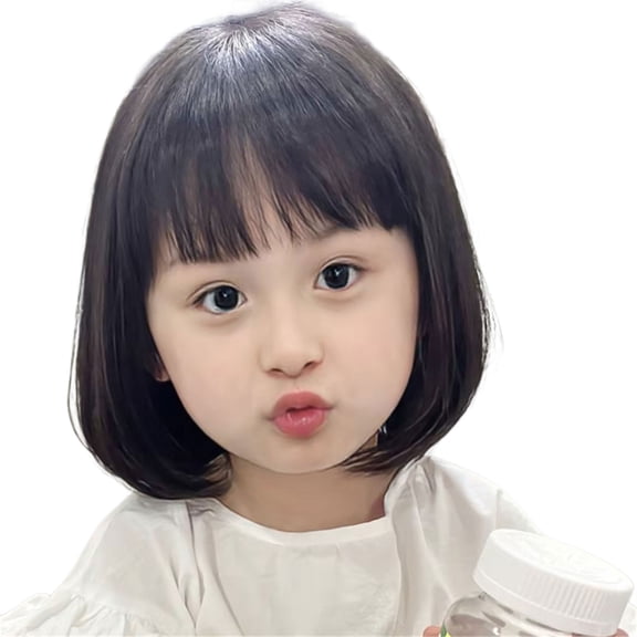 Breathable Kids Puff Wigs Hairpiece Synthetic Wigs Soft Short Hair Extension Heat Resistant Fiber Easy To Wear for Children