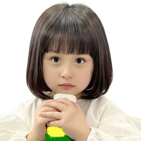 Breathable Kids Puff Wigs Hairpiece Synthetic Wigs Soft Short Hair Extension Heat Resistant Fiber Easy To Wear for Children