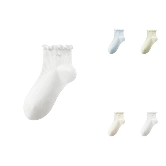 Breathable Kids Socks with Grips, Non- Crew Socks for Girls and Boys, Soft Cotton Unisex 12-Pack
