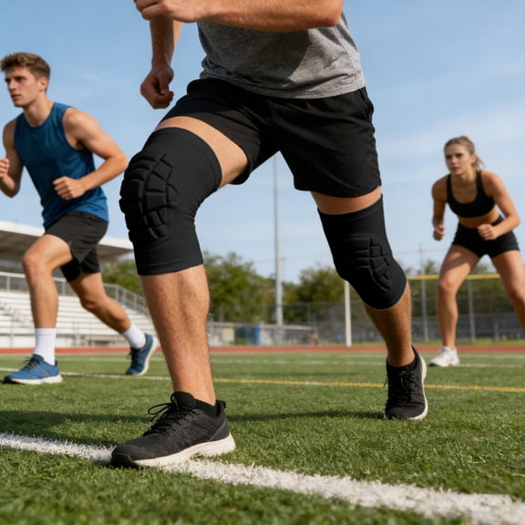 Breathable Knee Sleeves,High-Elasticity Wrestling Knee Pads for Adult,Versatile Ball Games Knee Protection Tool,Suitable for Playground and Gym