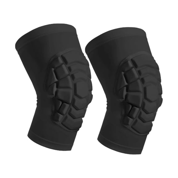 Breathable Knee Sleeves for Men and Women 2-Pack with Support for Running, Weightlifting, Gym Workout and Basketball Black